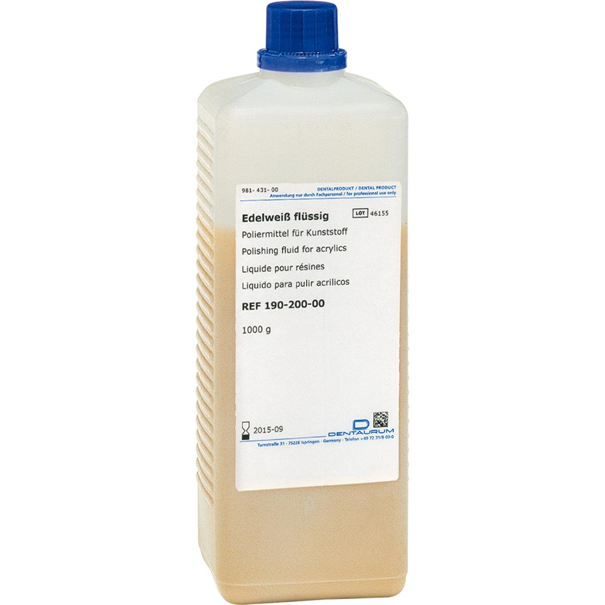 Edelweiß flüssig, Kunststoff-Politur - Flasche 1.000 g