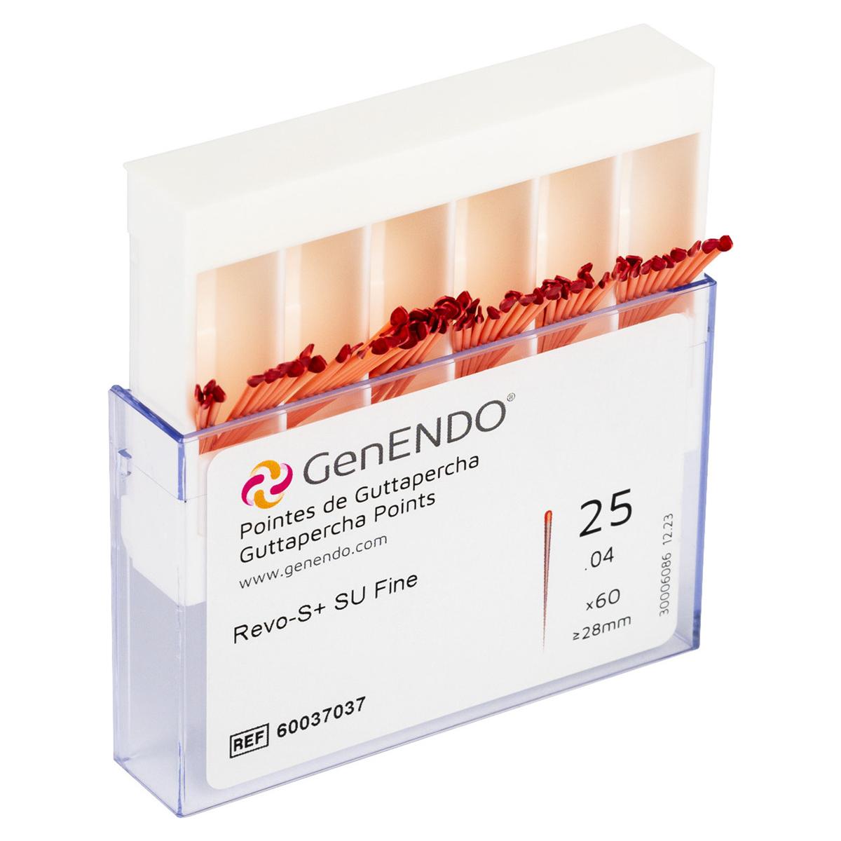 GenENDO Revo+ Gutta Percha - Konizität 6%, Länge 28 mm, Packung 60 Spitzen