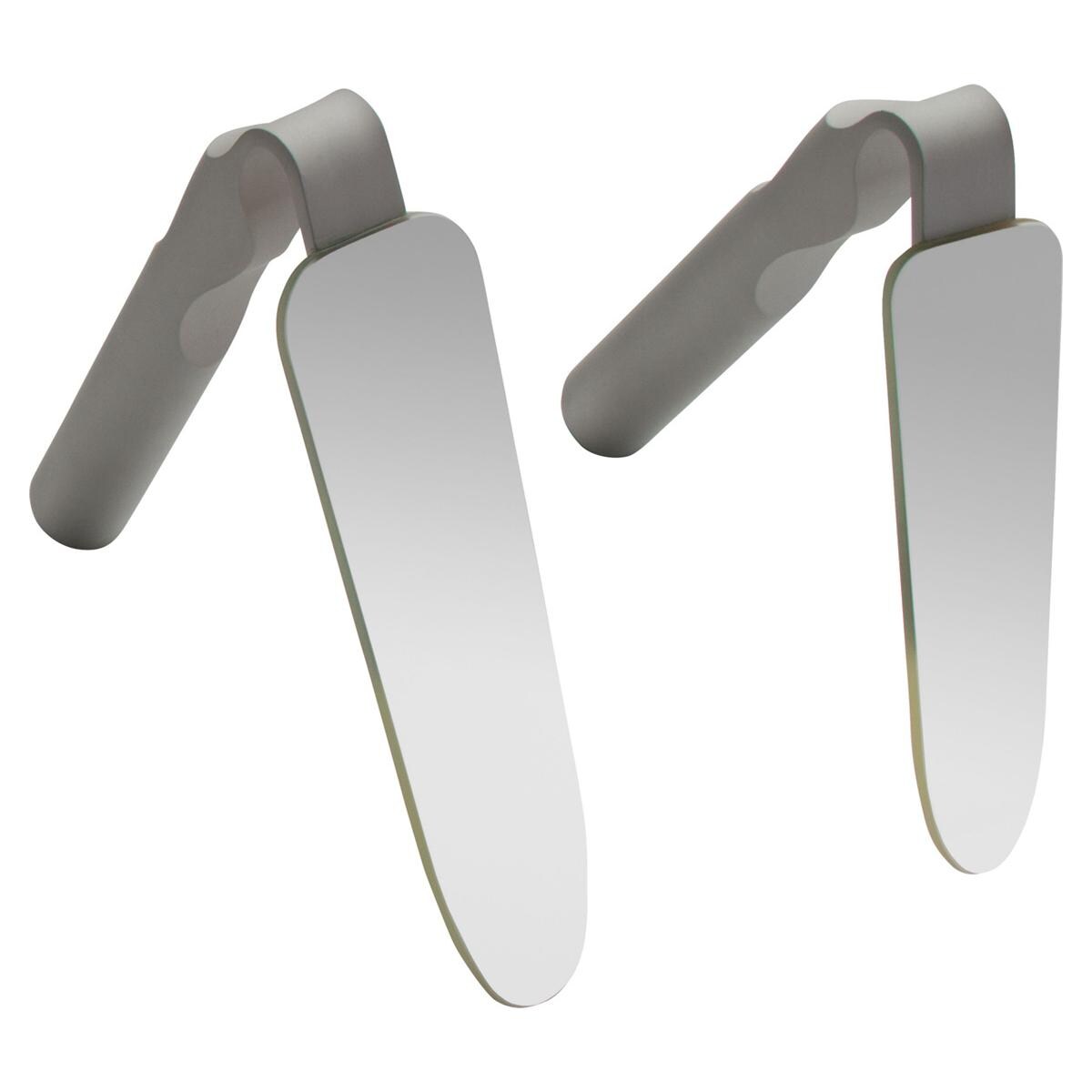 Fotospiegel FS Rhodium mit Griff, V-förmig - Größe 36 x 120 mm