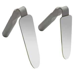 Fotospiegel FS Rhodium mit Griff, V-förmig - Größe 36 x 120 mm