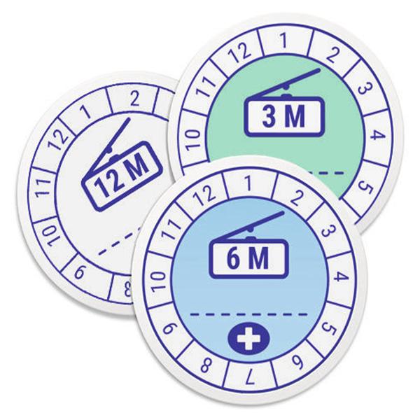Etiketten zur Kennzeichnung der Verwendbarkeit - Packung 10 x 20 Stück