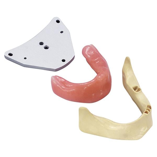 Aufbauplatte zur Modellbefestigung im Phantomkopf - Aufbauplatte Unterkiefer