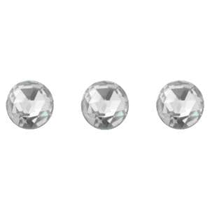 Prodental® Diamonds, Zahnschmuck Zirkonia Kreis, Rosenschliff - Weiß, Ø 1,5 mm, Packung 3 Stück