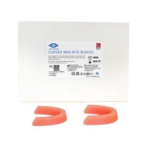 Kemdent Wax Bite Rims Pink Curved - Packung 50 Stück