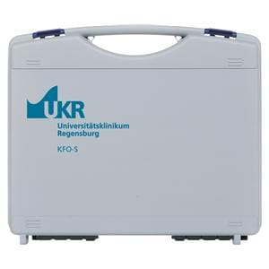 TEKNO Koffer - Grau mit blauen Verschlüssen