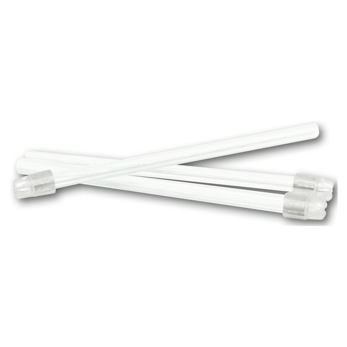 HS-Speichelsauger mit fester Kappe - Weiß-transparent mit weißer Kappe, Packung 100 Stück
