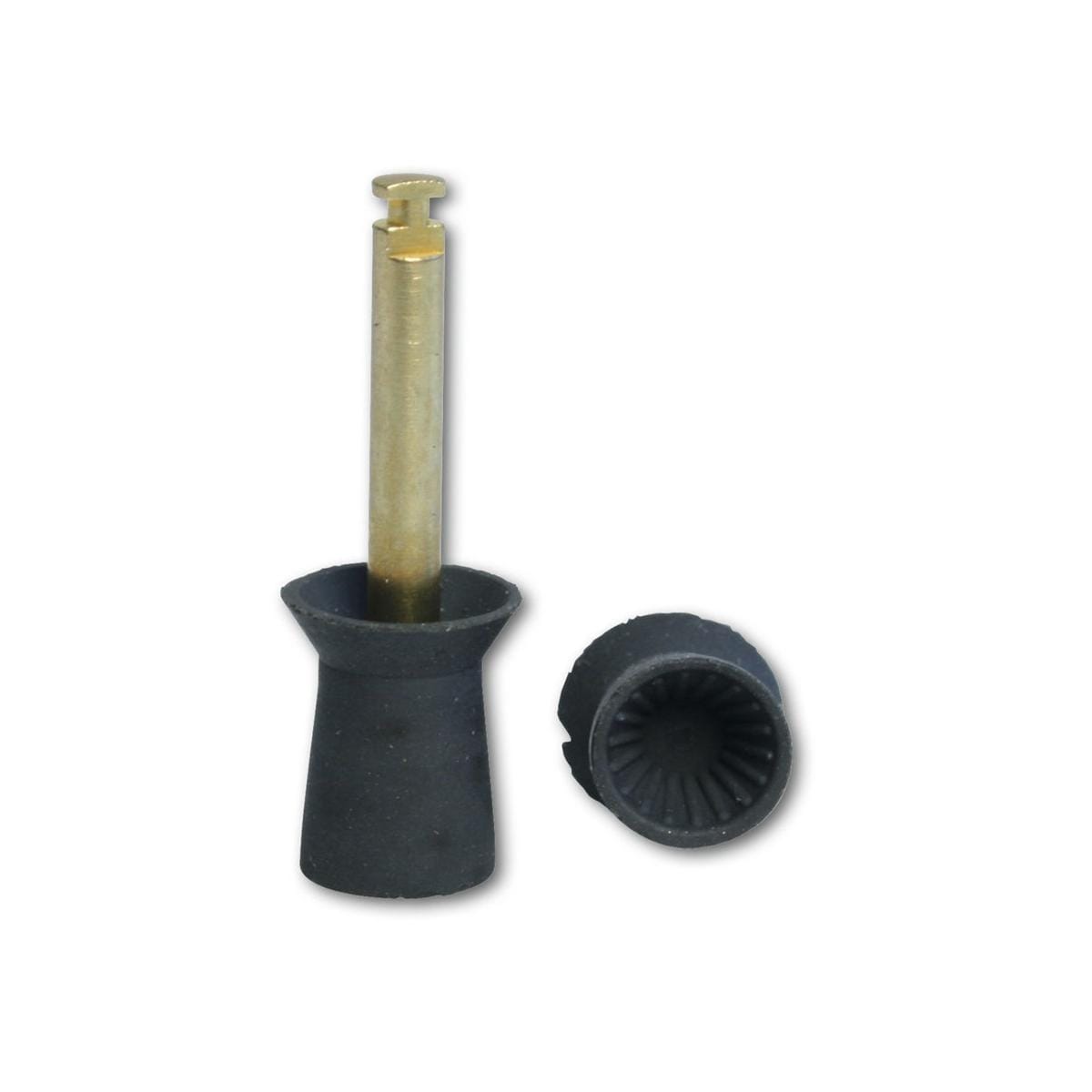 HS-Prophylaxekelche, montiert für Winkelstück - Grau - weich, gerippt, Beutel 36 Stück