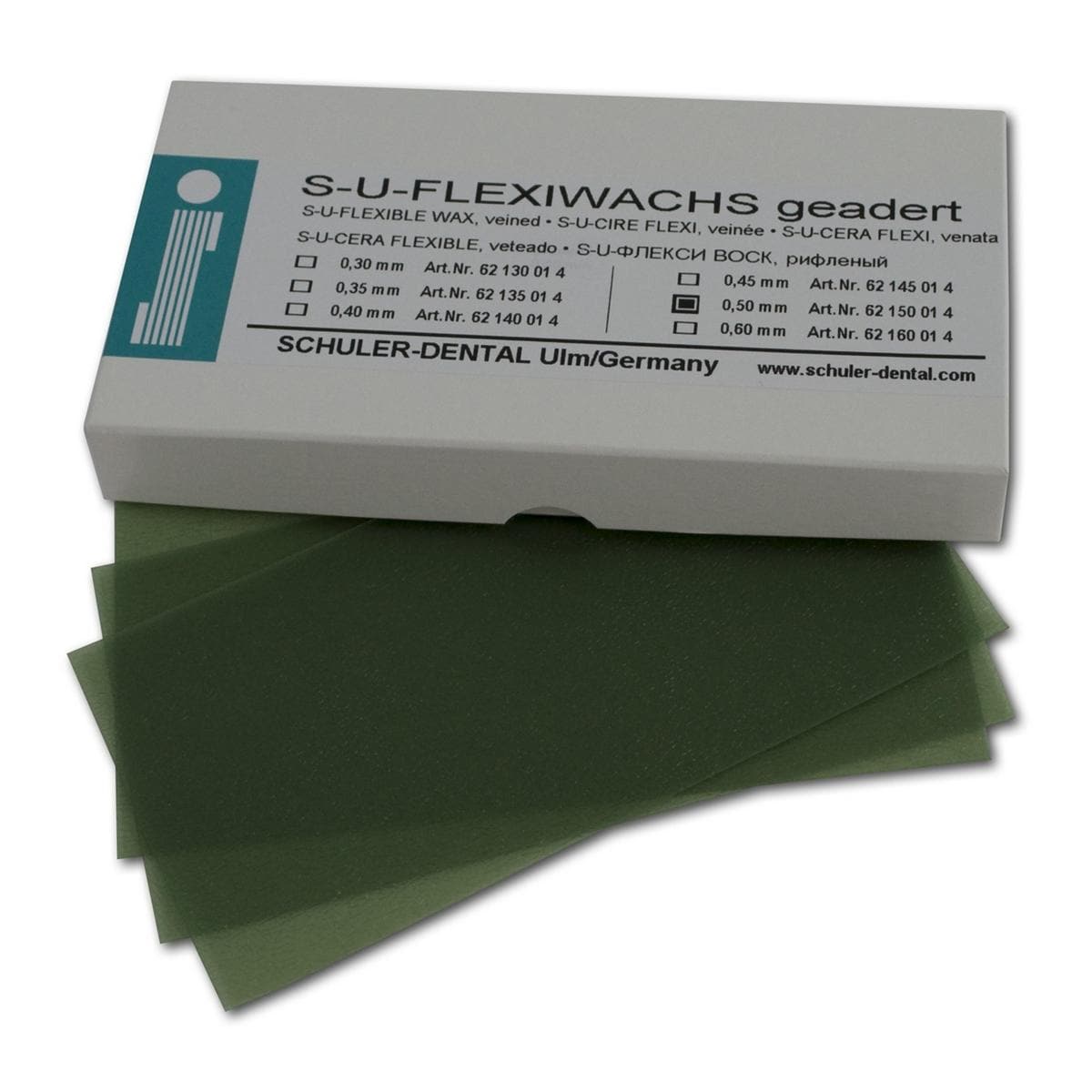 S-U Flexiwachs, geadert - Stärke 0,3 mm, Platten 15 Stück