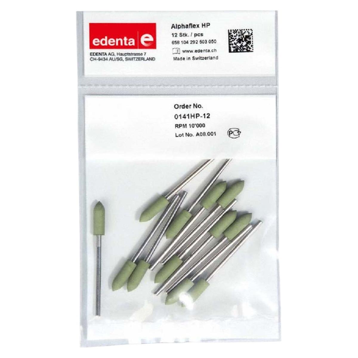 Alphaflex Hochglanzpolierer (grün) Schaft H - Torpedo (0141), Packung 12 Stück