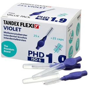 Flexi Interdentalbürsten - Value Pack - Violett - Medium, Bürsten-Ø 2,3 mm, Draht-Ø 1,2 mm