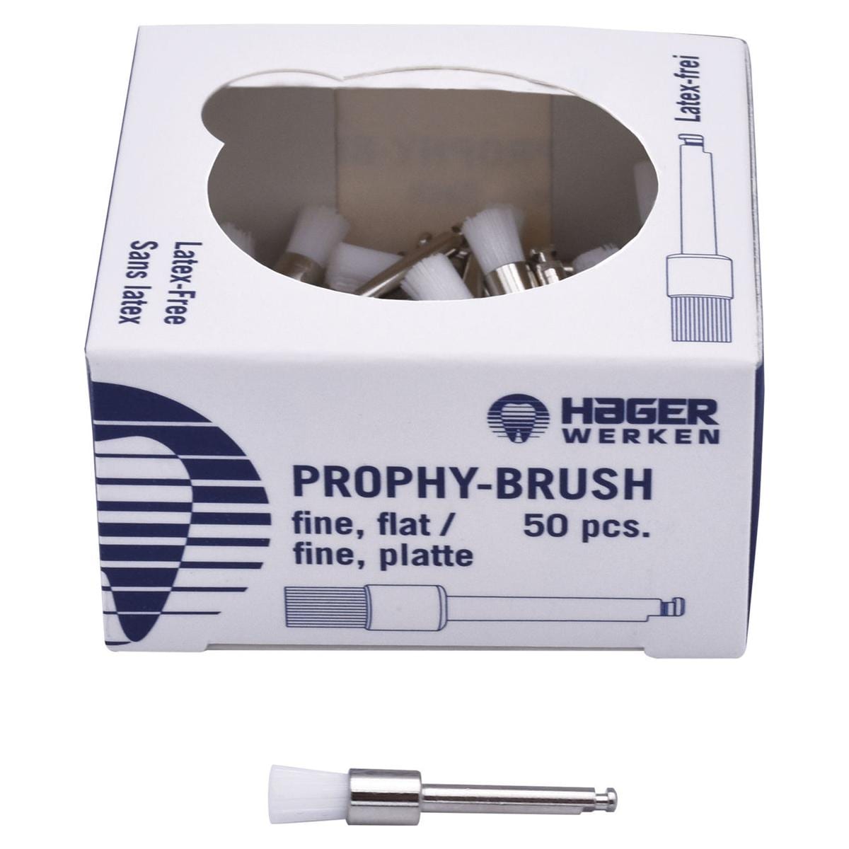 Prophy-Brush - Ø 3,7 mm, Flach, fein, Packung 50 Stück