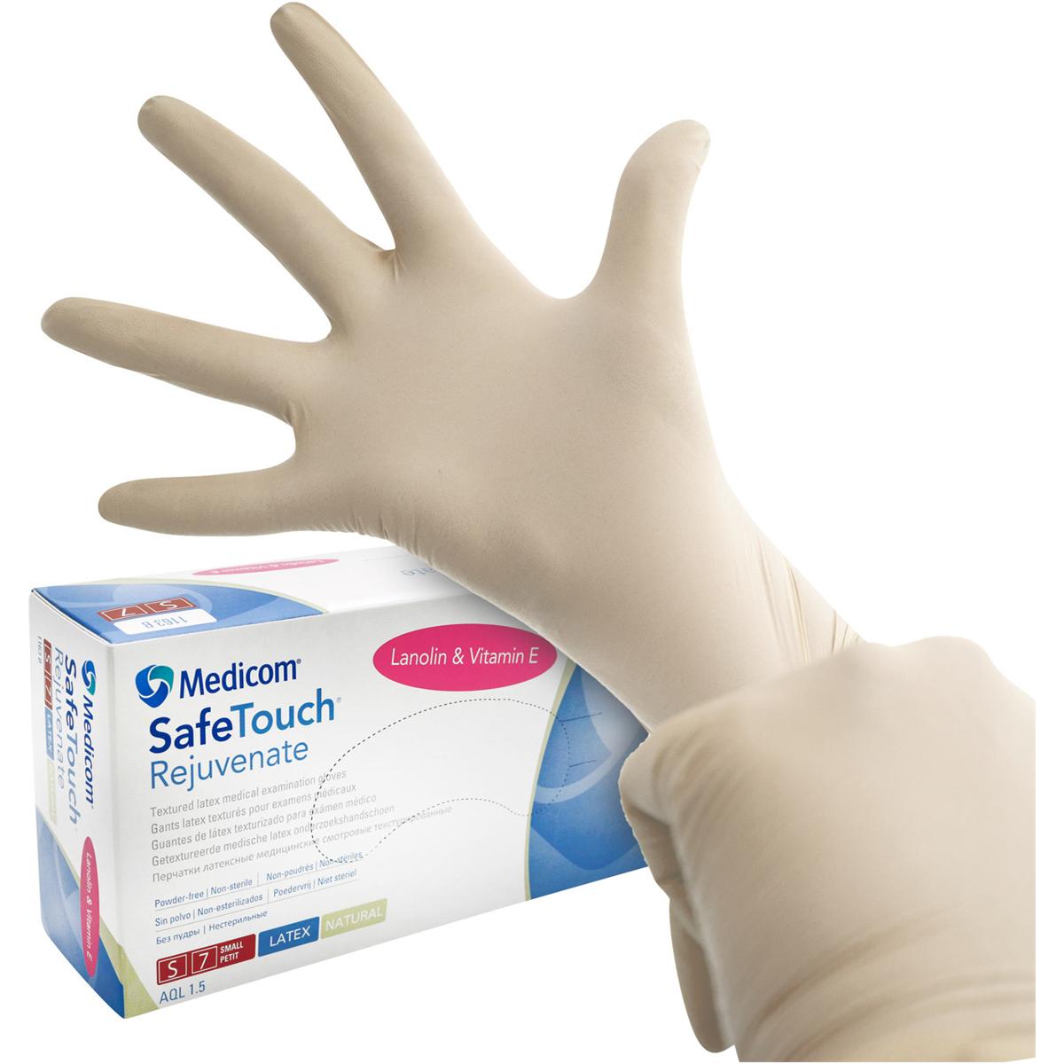 Medicom® SafeTouch® Rejuvenate Latex Handschuhe - Größe S, Packung 100 Stück