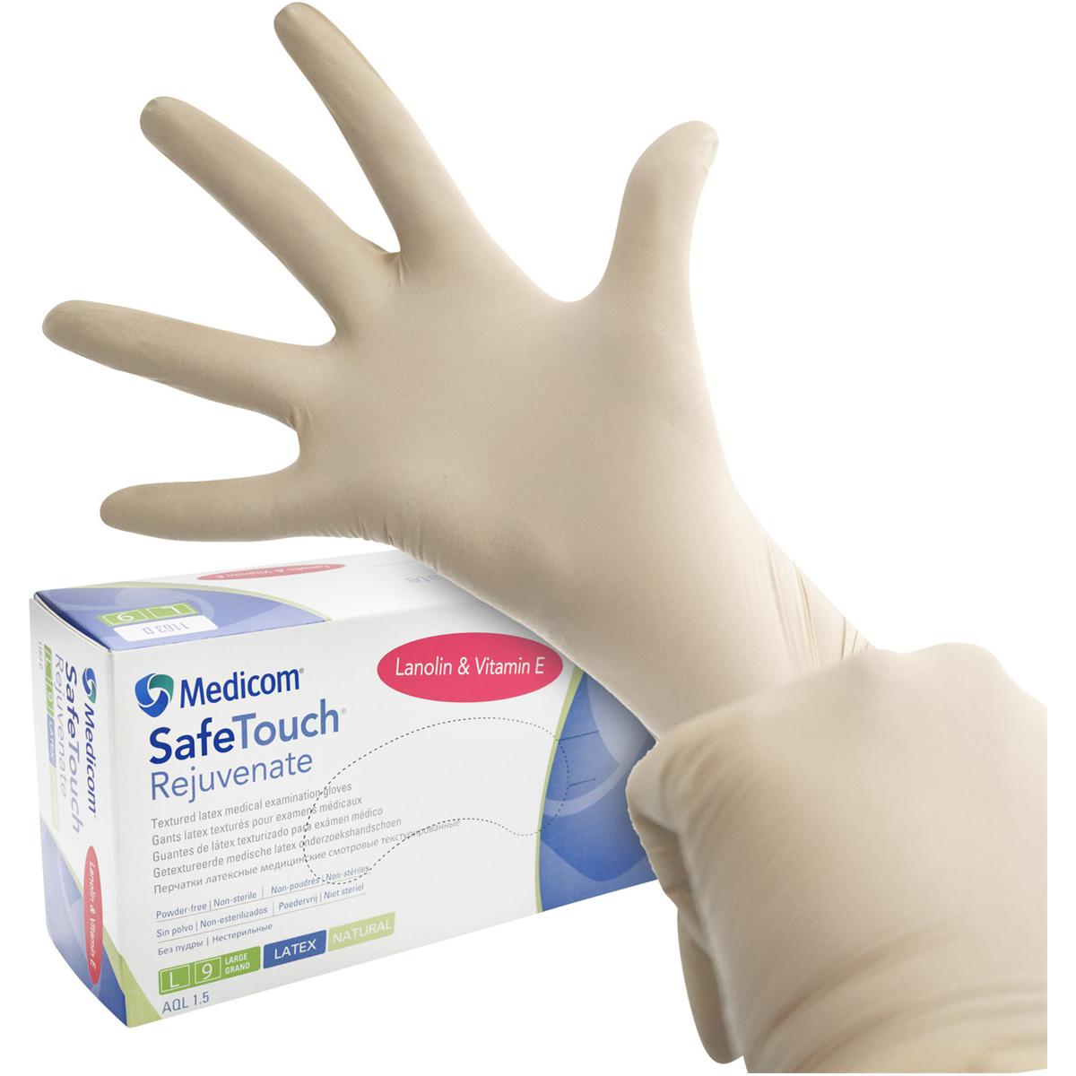 Medicom® SafeTouch® Rejuvenate Latex Handschuhe - Größe L, Packung 100 Stück