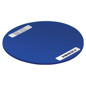 BIOPLAST® Color, Ø 125 mm - Einzelfarben - Azurblau, Stärke 3 mm, Packung 10 Stück