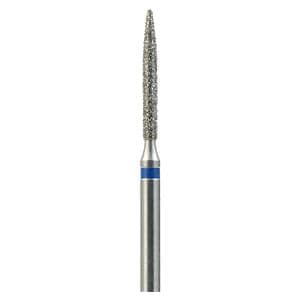 FG-Diamant Ultimate R-D, Flamme, Form 863 - ISO 012, mittel (blau), Kopflänge 10 mm, Packung 5 Stück