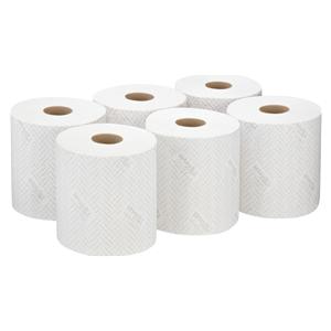 WypAll® Papierreinigungstücher - 1-lagig, weiß, Rollen 6 x 500 Tücher