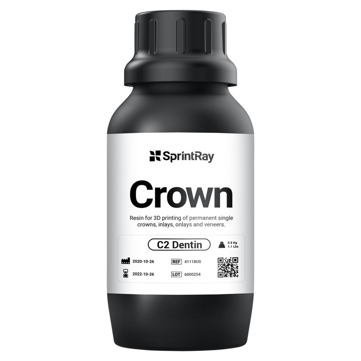 SprintRay Crown - C2 Dentin, Flasche 500 g