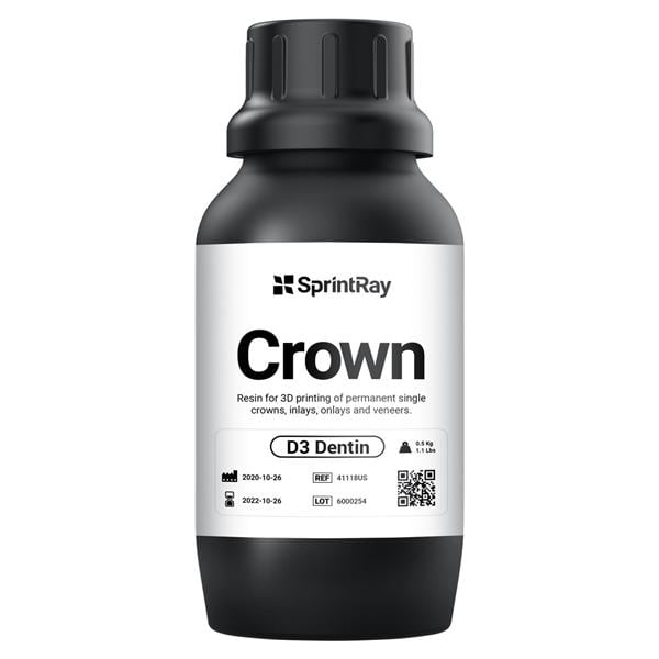 SprintRay Crown - D3 Dentin, Flasche 500 g