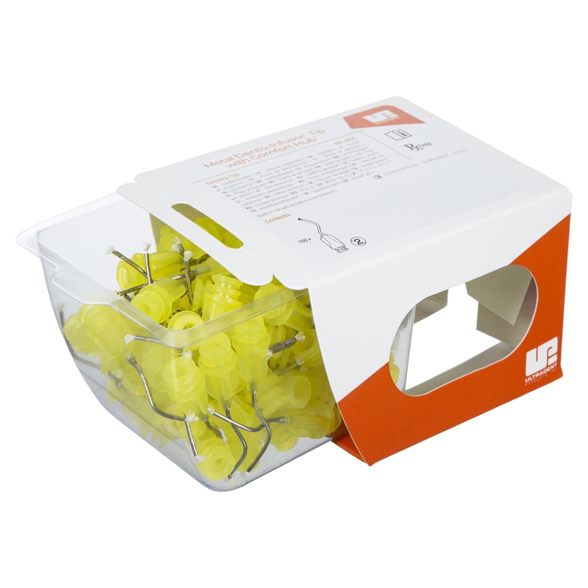 Metal Dento-Infusor™ Tip mit Comfort Hub - Packung 100 Stück