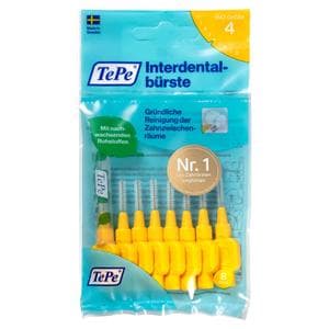 TePe Interdentalbürsten - Standardpackung - Gelb - fein, Ø 0,7 mm, Packung 8 Stück