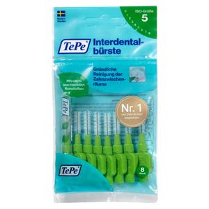 TePe Interdentalbürsten - Standardpackung - Grün - mittel, Ø 0,8 mm, Packung 8 Stück