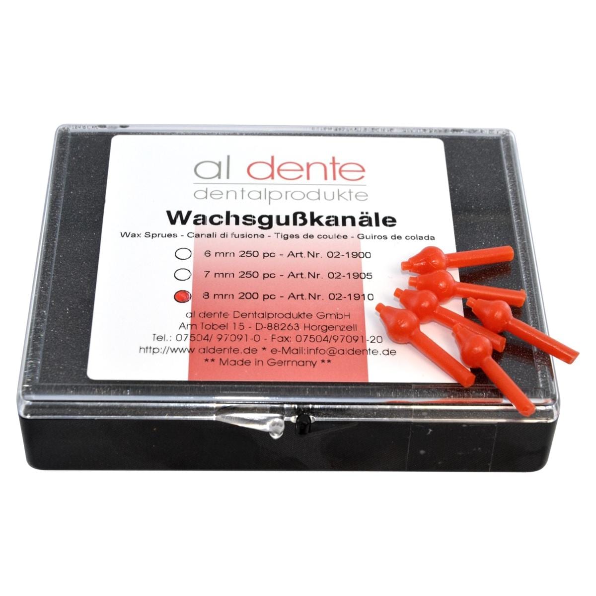 Guss-Kanäle mit verlorenem Kopf für EM / NEM - EM - Ø 8 mm, Packung 200 Stück