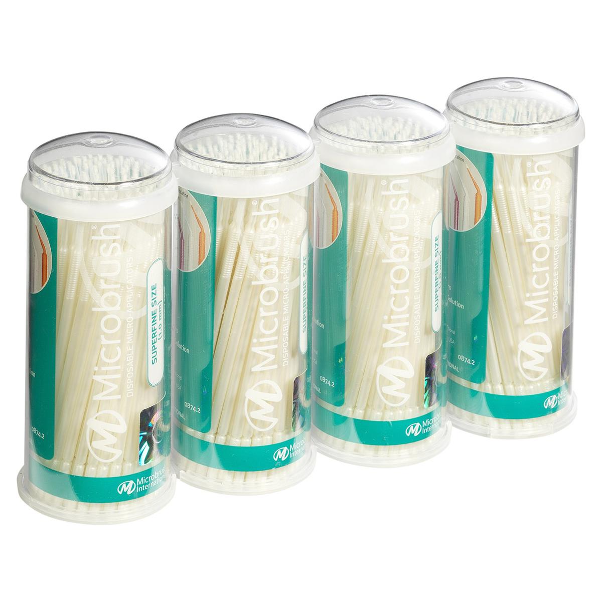 Microbrush® Röhrenserie - Nachfüllpackung - Weiß, superfein, Ø 1,0 mm, Packung 400 Stück