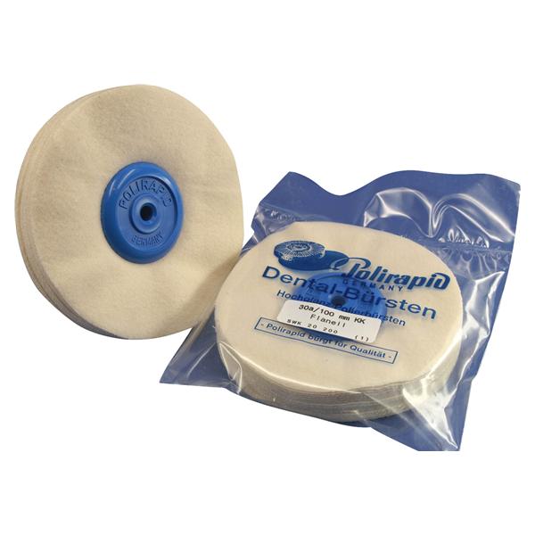 Flanellschwabbel, Kunststoffkern - Ø 100 mm, breit