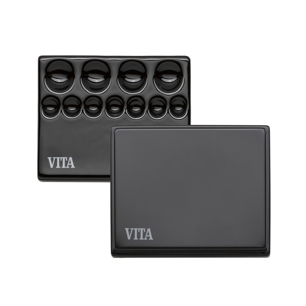 VITA Porzellan-Anmischplatte - Schwarz, Größe 8,5 x 11 cm