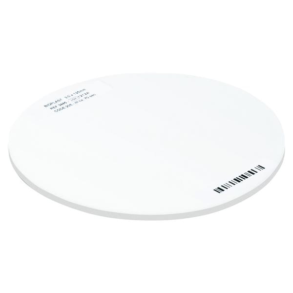 BIOPLAST® Color, Ø 125 mm - Einzelfarben - Weiß, Stärke 3 mm, Packung 10 Stück