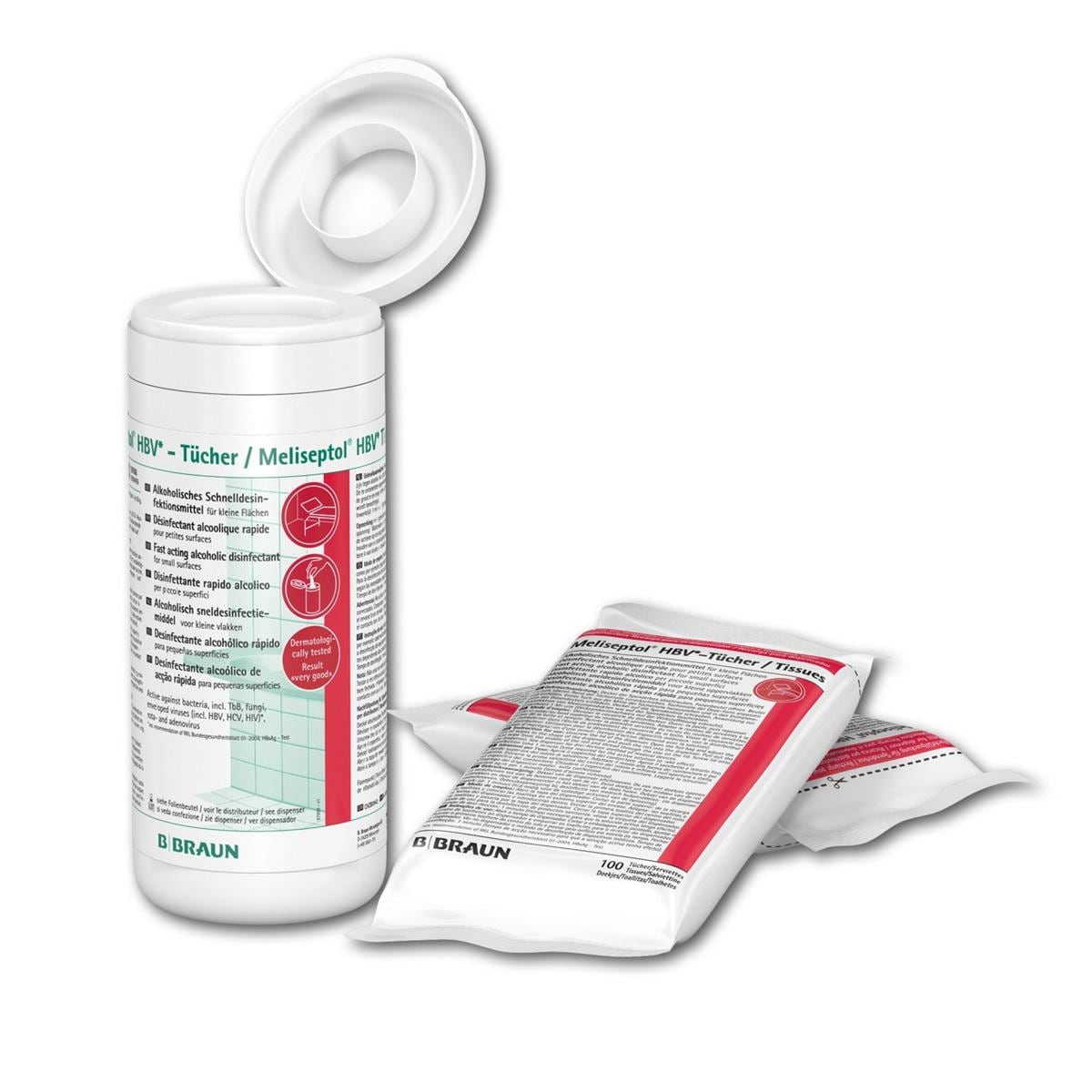 Meliseptol® HBV Tücher - Nachfüllbeutel 100 Tücher