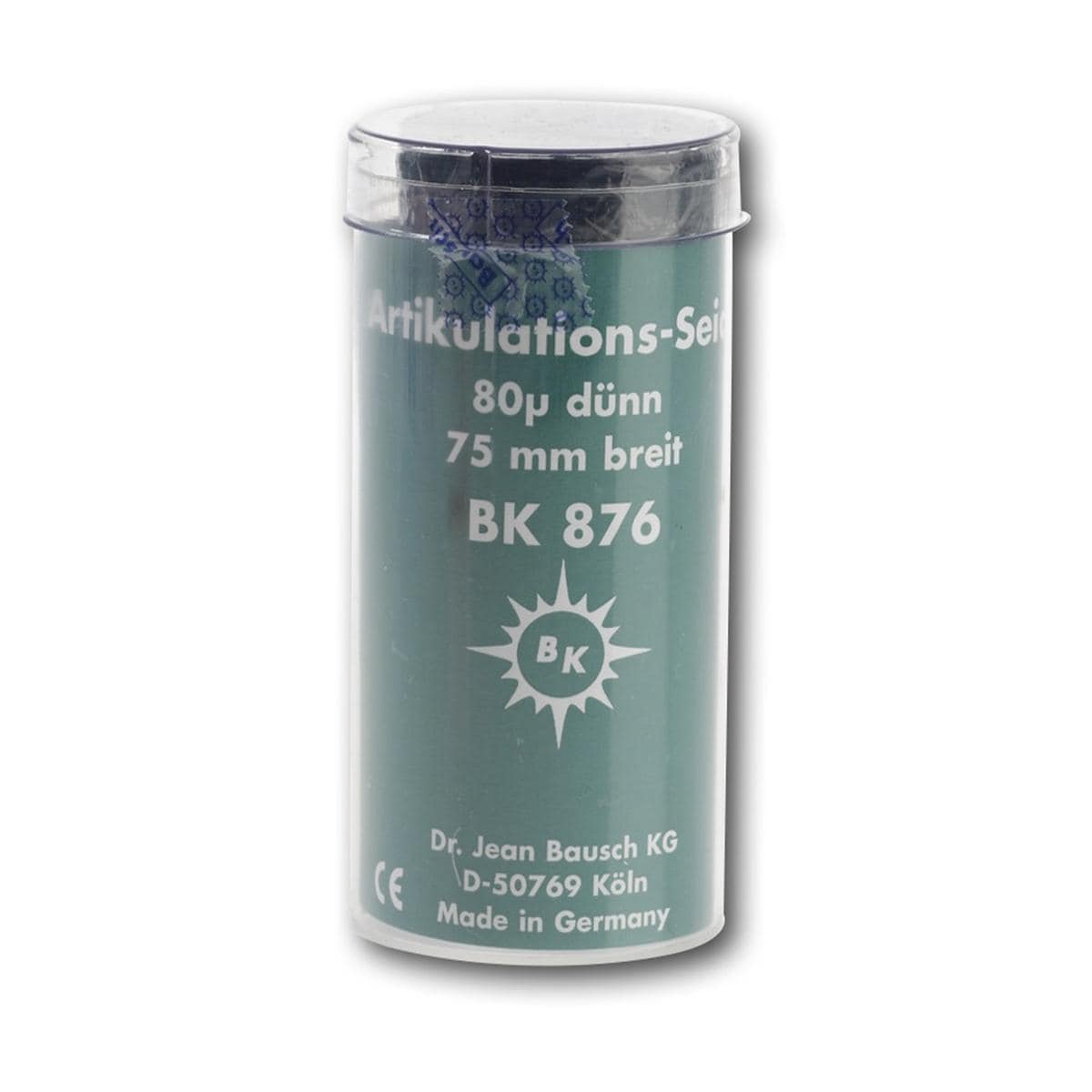 Bausch Artikulationsseide - BK 876, grün, Rolle 80 mm breit, 3 m