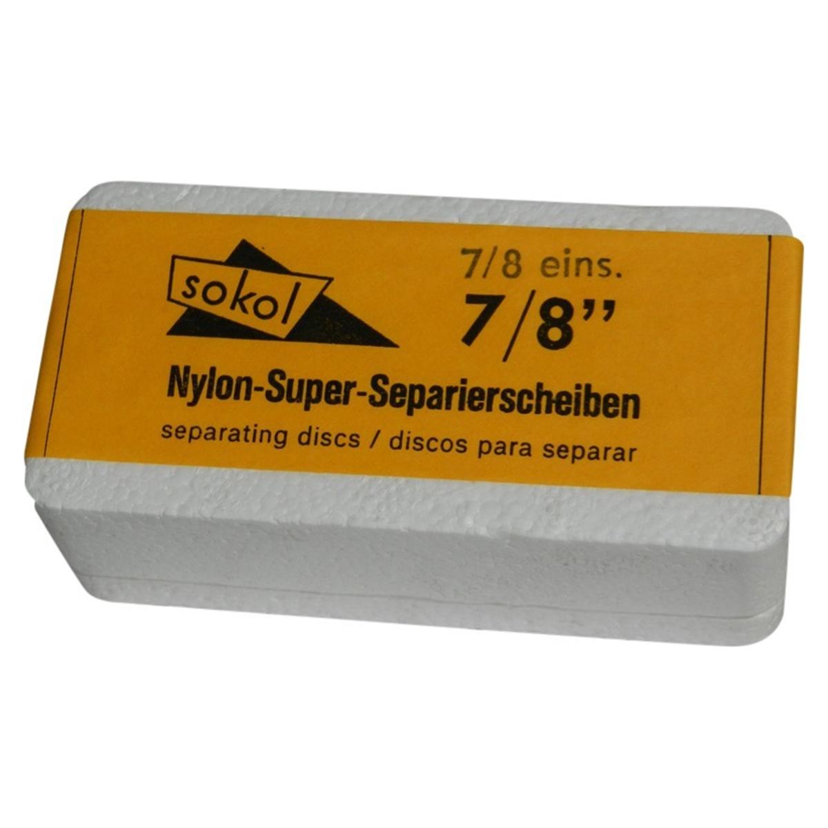 Nylonscheiben, einseitig - Größe 7/8, Packung 100 Stück