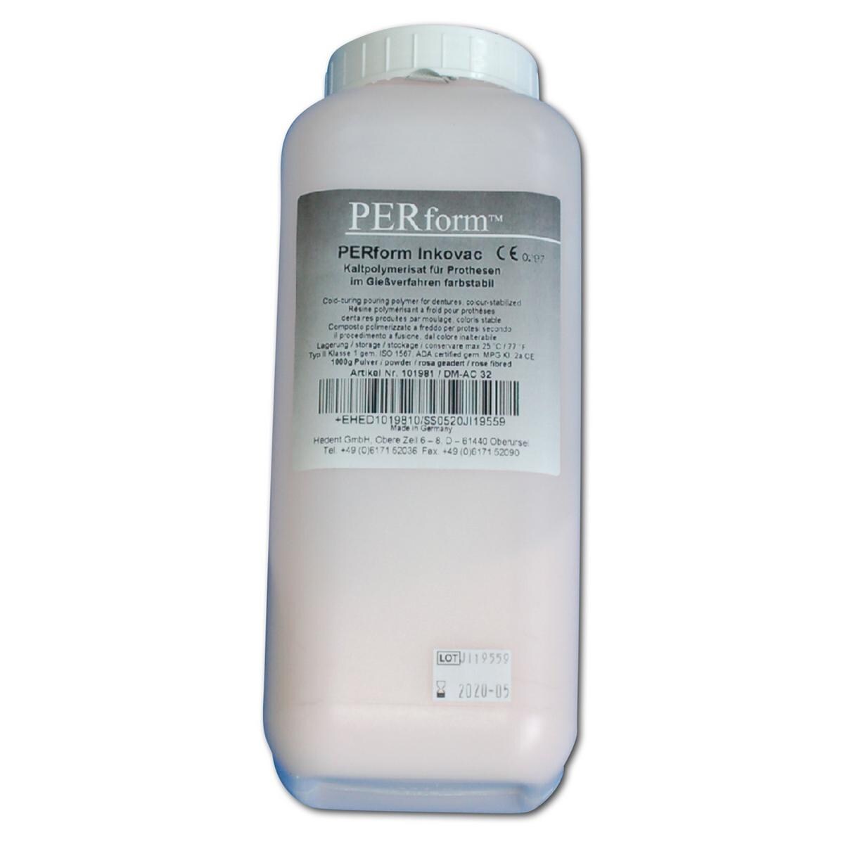 PERform-Kunststoff Pulver - Rosa geadert, Flasche 1.000 g