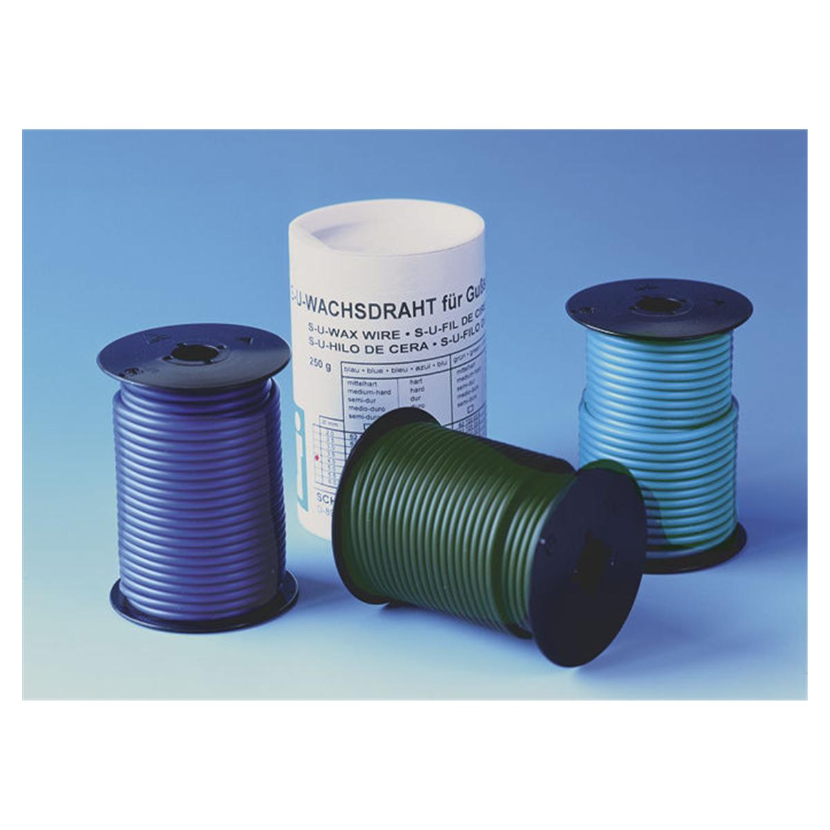 S-U Wachsdraht blau, hart - Ø 4,0 mm, Rolle 250 g