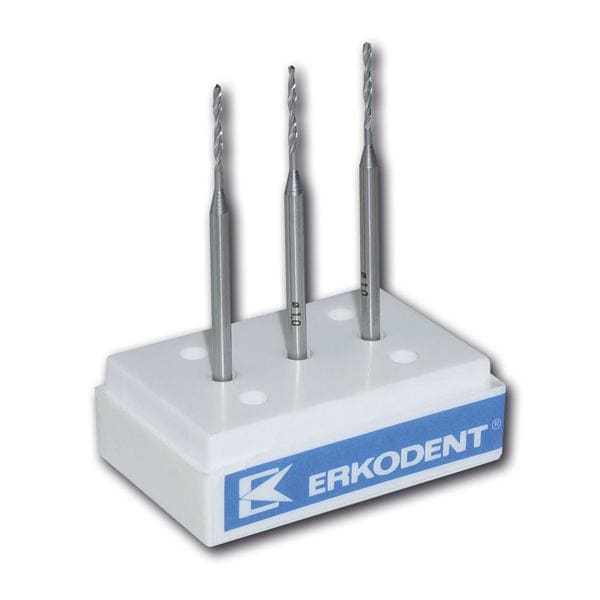 Erkodent HSS-Spiralbohrer - Ø 1,0 mm, Packung 3 Stück