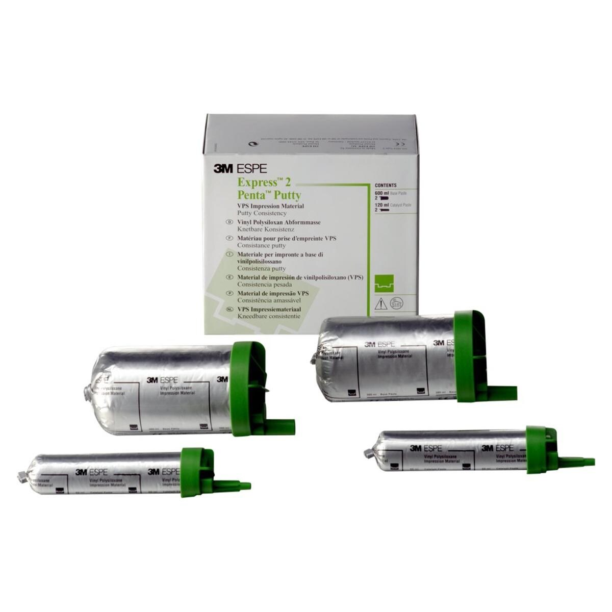 3M Express™ 2 Penta™ Putty für PENTAMIX 3 - Schlauchbeutel 2 x 300 ml Basispaste und 2 x 60 ml Katalysator