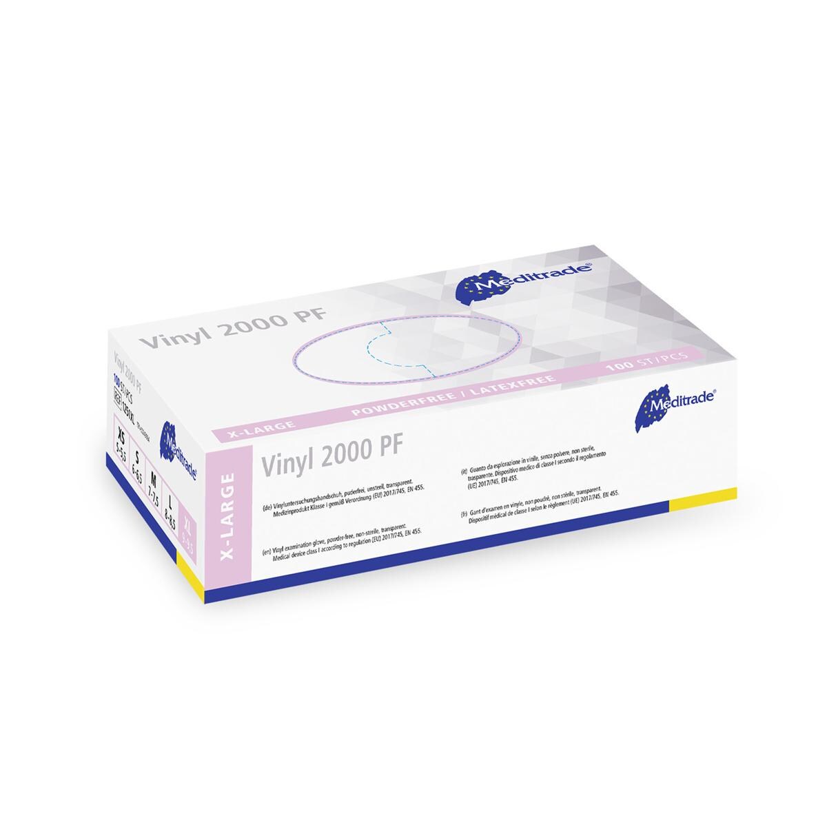 Vinyl 2000 Handschuhe puderfrei - Größe XL, Packung 100 Stück