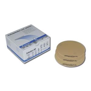 Erkodur-A3 zahnfarben, mit Isolierfolie, Ø 120 mm (rund) - Stärke 1 mm, Packung 20 Stück