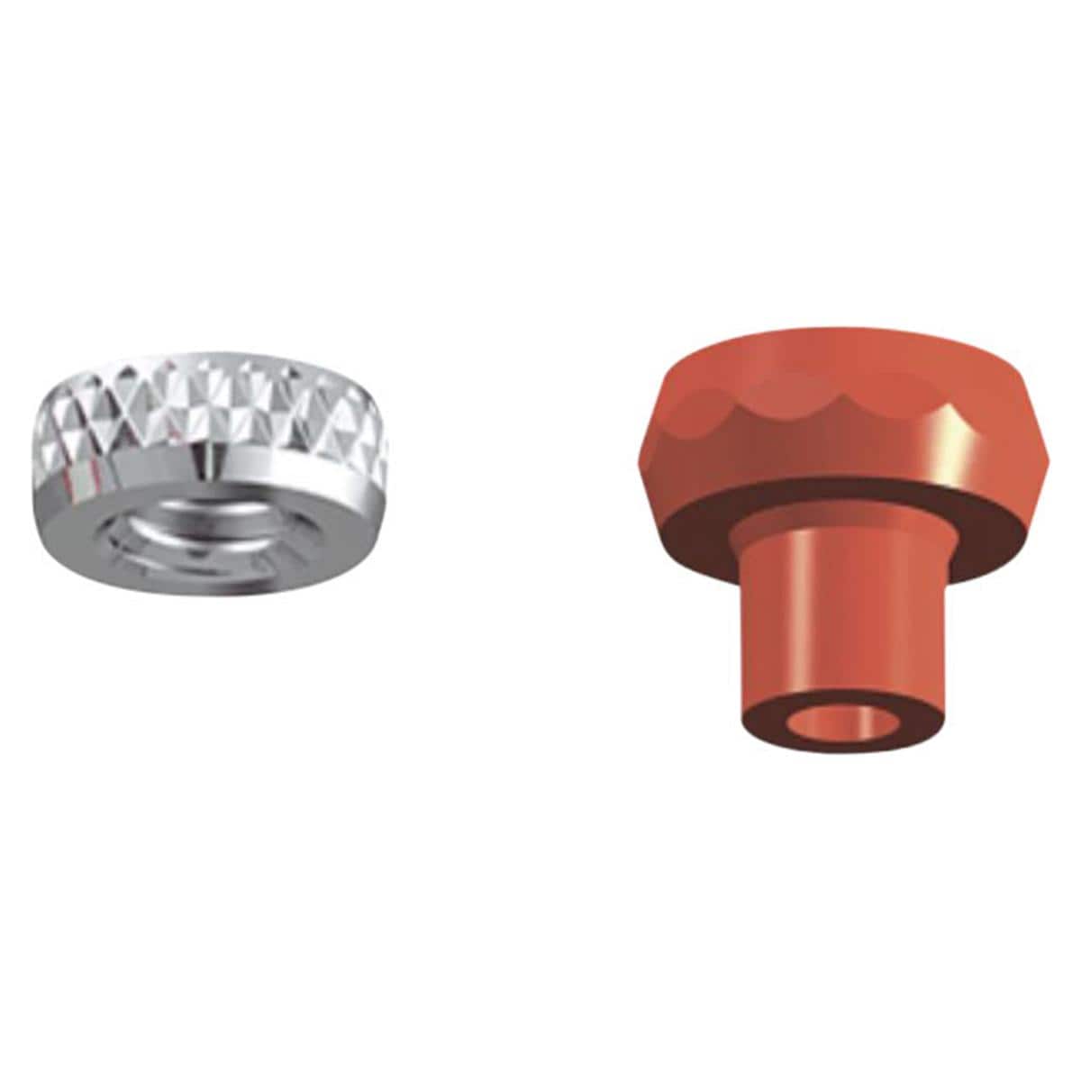 CEKA-Retentionsteile - M2 - RE 0085, Packung 2 Stück mit Dublierhilfsteil rot