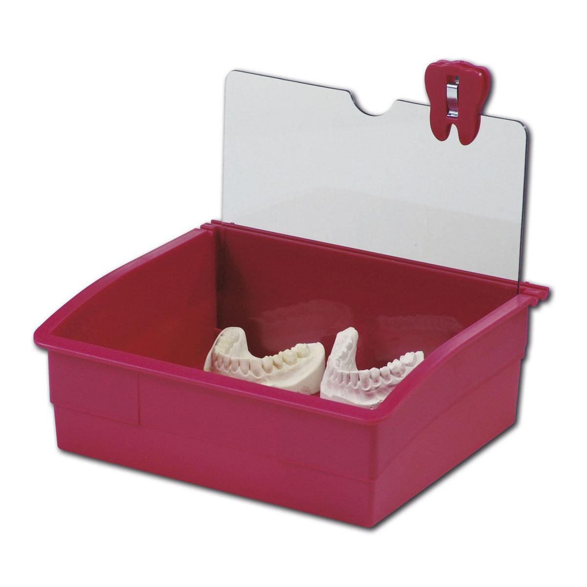 Dentalarbeitsschale 210 mit Platte und Zahnclip - Pink