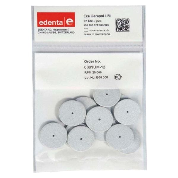 Exa Cerapol - Grau zum Montieren - Rad groß, Ø 22 mm, Packung 12 Stück