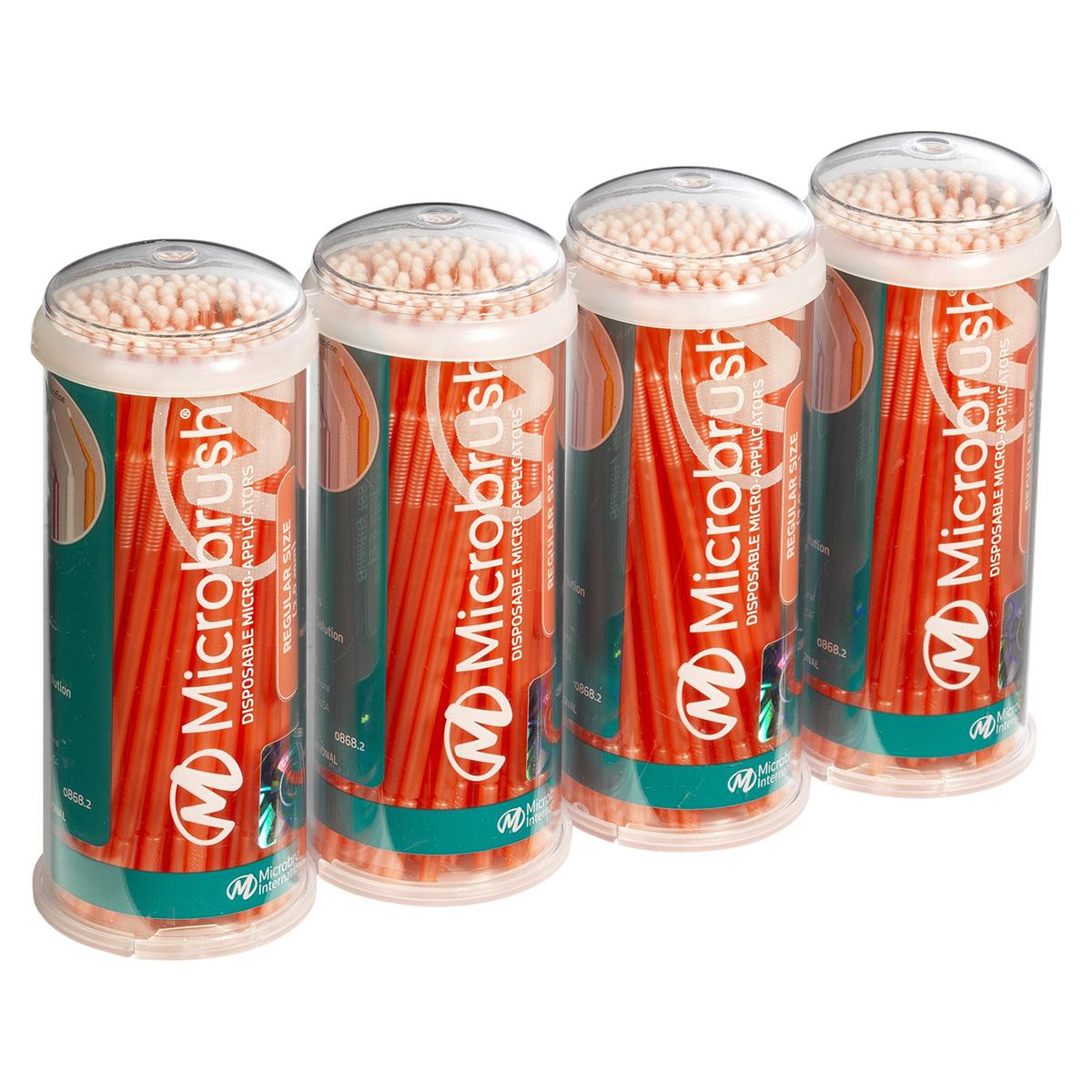 Microbrush® Röhrenserie - Nachfüllpackung - Pfirsich, regulär, Ø 2,0 mm, Packung 100 Stück