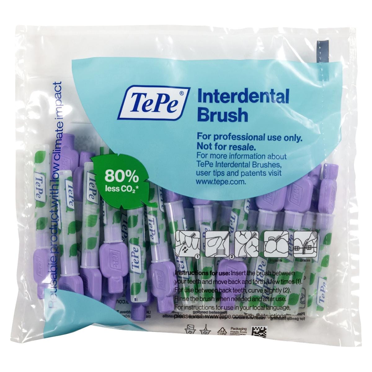 TePe Interdentalbürsten - Multipack - Lila - groß, Ø 1,1 mm, Packung 25 Stück