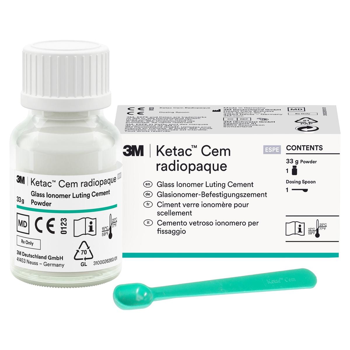 3M™ Ketac™ Cem radiopaque - Einzelpackung - Pulver, Flasche 33 g