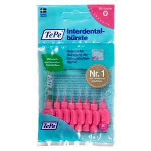 TePe Interdentalbürsten - Standardpackung - Pink - xxxx-fein, Ø 0,4 mm, Packung 8 Stück