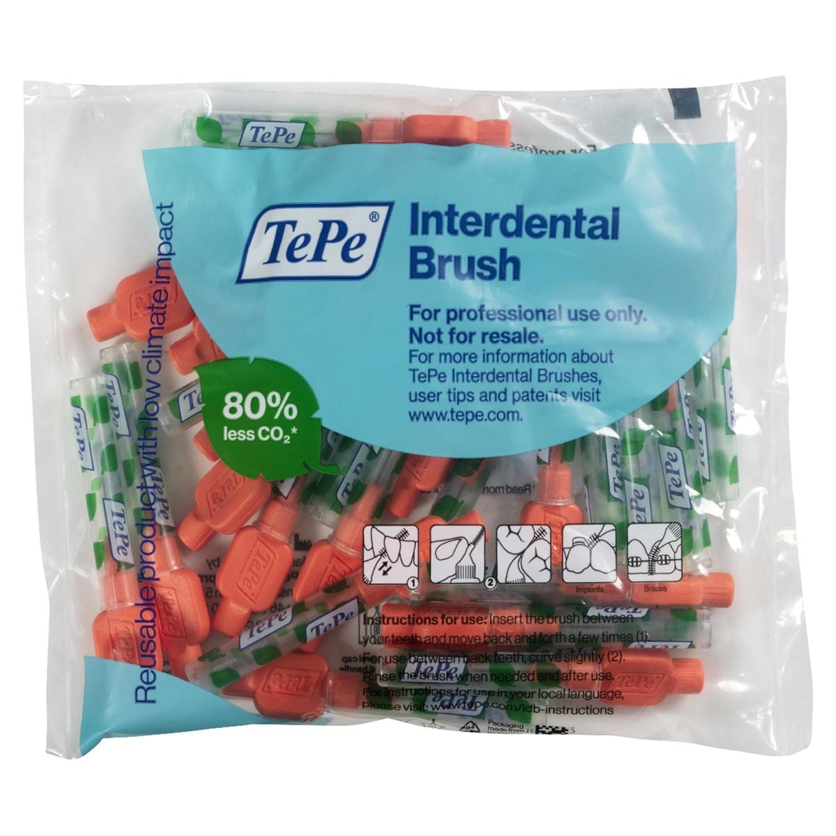 TePe Interdentalbürsten x-soft - Multipack - Hellrot - xx-fein, Ø 0,5 mm, Packung 25 Stück