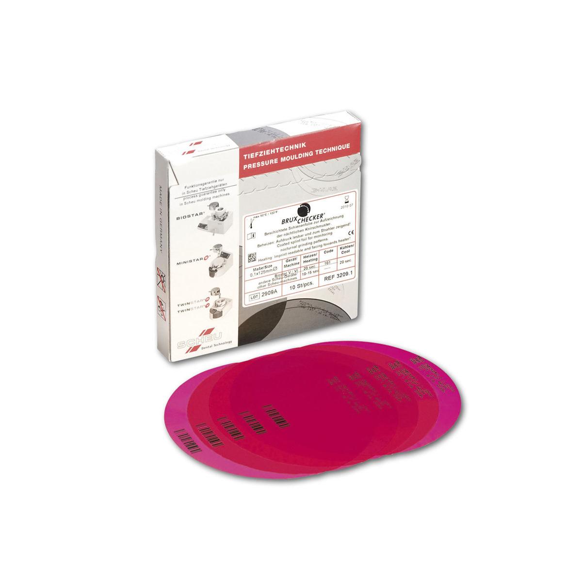 BRUX CHECKER® nach Prof. Sato, Ø 120 mm (rund) - Stärke 0,1 mm, Packung 10 Stück