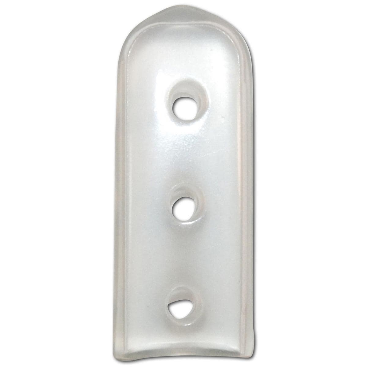 Präzisionsschutzkappen gelocht - Flach, natur, Größe 25 x 9 x 2 mm, Packung 100 Stück