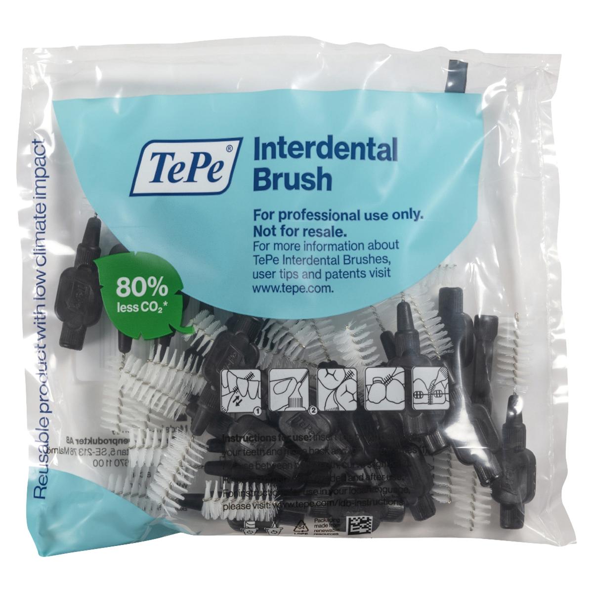 TePe Interdentalbürsten - Multipack - Schwarz - xx-groß, Ø 1,5 mm, Packung 25 Stück